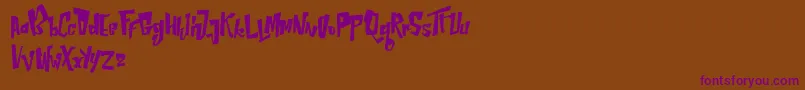 NepternHarbourFree Font – Purple Fonts on Brown Background