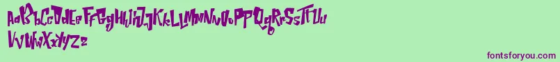NepternHarbourFree Font – Purple Fonts on Green Background