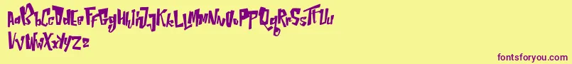 NepternHarbourFree Font – Purple Fonts on Yellow Background