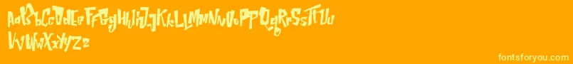 NepternHarbourFree Font – Yellow Fonts on Orange Background