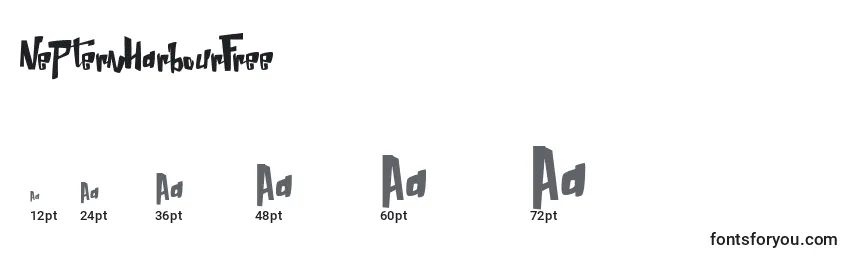 NepternHarbourFree Font Sizes
