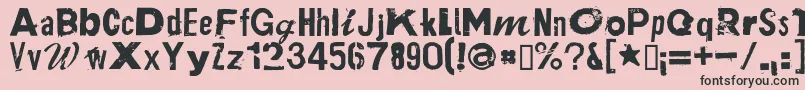 PlakkenRegular Font – Black Fonts on Pink Background