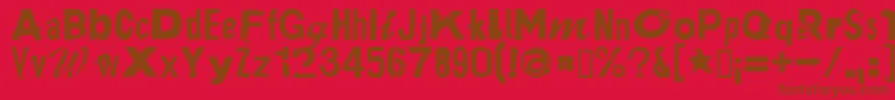 PlakkenRegular Font – Brown Fonts on Red Background