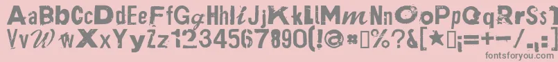 PlakkenRegular Font – Gray Fonts on Pink Background