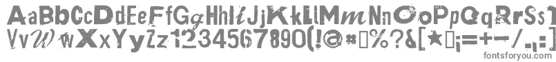PlakkenRegular Font – Gray Fonts on White Background