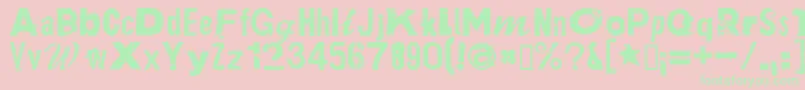 PlakkenRegular Font – Green Fonts on Pink Background