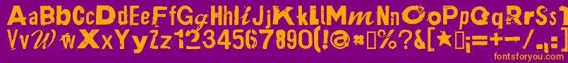 PlakkenRegular Font – Orange Fonts on Purple Background