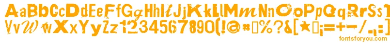 Шрифт PlakkenRegular – оранжевые шрифты