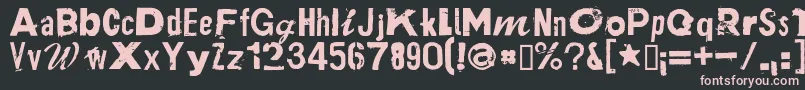 PlakkenRegular Font – Pink Fonts on Black Background