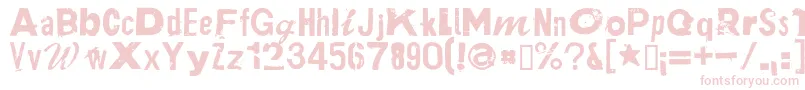 フォントPlakkenRegular – ピンクのフォント