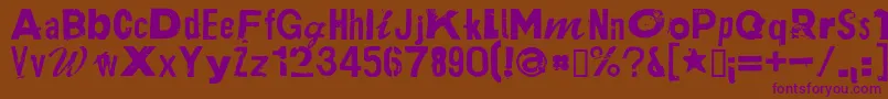 PlakkenRegular Font – Purple Fonts on Brown Background