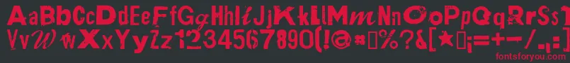 PlakkenRegular Font – Red Fonts on Black Background