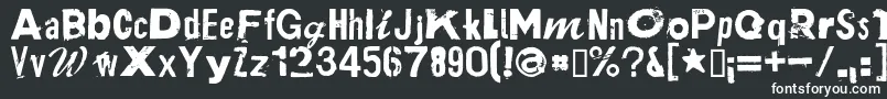 Шрифт PlakkenRegular – белые шрифты на чёрном фоне