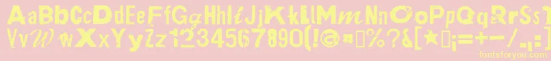 PlakkenRegular Font – Yellow Fonts on Pink Background