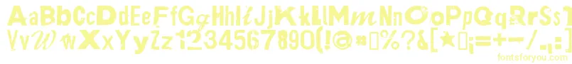 Czcionka PlakkenRegular – żółte czcionki