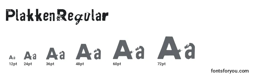 PlakkenRegular Font Sizes