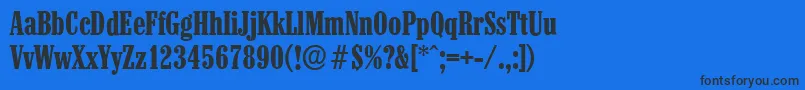 ColonelserialBold Font – Black Fonts on Blue Background