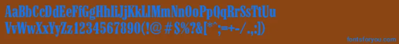 ColonelserialBold Font – Blue Fonts on Brown Background