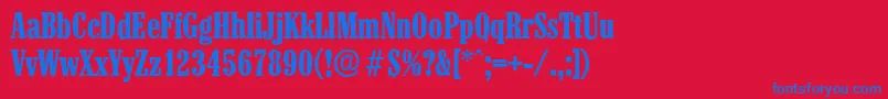 ColonelserialBold Font – Blue Fonts on Red Background