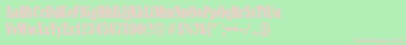 フォントColonelserialBold – 緑の背景にピンクのフォント