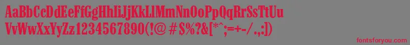 ColonelserialBold Font – Red Fonts on Gray Background