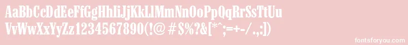 ColonelserialBold-fontti – valkoiset fontit vaaleanpunaisella taustalla