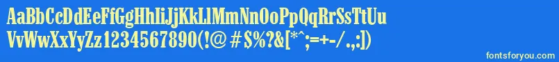 ColonelserialBold Font – Yellow Fonts on Blue Background