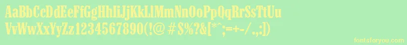 ColonelserialBold Font – Yellow Fonts on Green Background