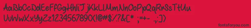 WhiteChocolateMintOtf Font – Black Fonts on Red Background