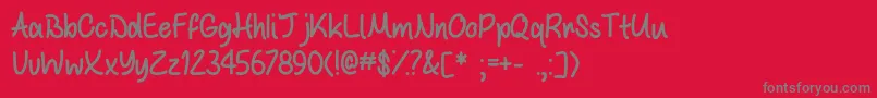 WhiteChocolateMintOtf Font – Gray Fonts on Red Background
