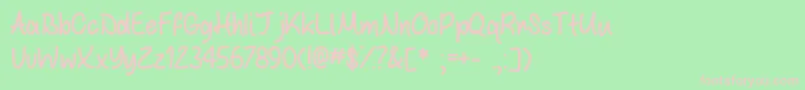 WhiteChocolateMintOtf Font – Pink Fonts on Green Background