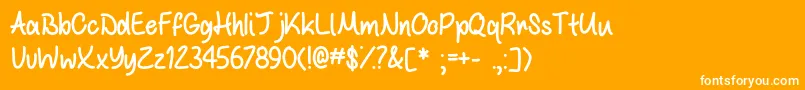 WhiteChocolateMintOtf Font – White Fonts on Orange Background