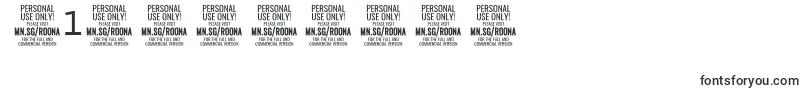 フォントRoonasansmePersonalUse – 数字と数値のためのフォント