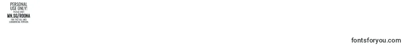 Czcionka RoonasansmePersonalUse – czcionki cyfry 6