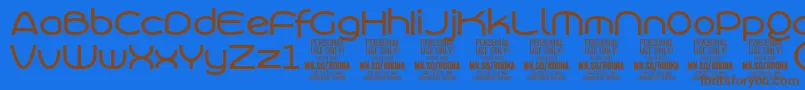 RoonasansmePersonalUse Font – Brown Fonts on Blue Background