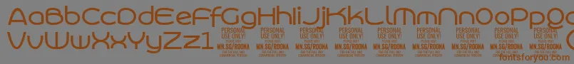 RoonasansmePersonalUse Font – Brown Fonts on Gray Background