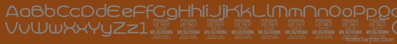 RoonasansmePersonalUse Font – Gray Fonts on Brown Background
