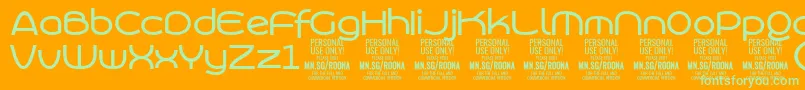 RoonasansmePersonalUse Font – Green Fonts on Orange Background
