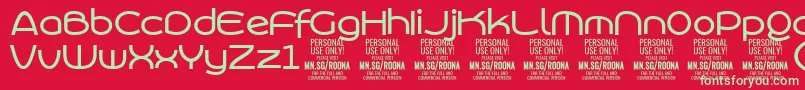 More about RoonasansmePersonalUse Font RoonasansmePersonalUse Font – Green Fonts on Red Background