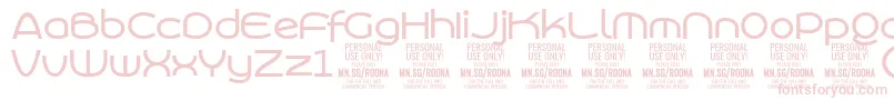 RoonasansmePersonalUse-fontti – vaaleanpunaiset fontit