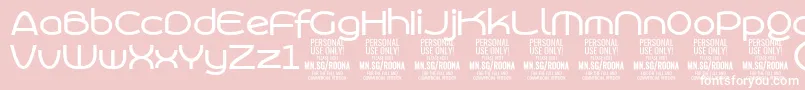 RoonasansmePersonalUse Font – White Fonts on Pink Background