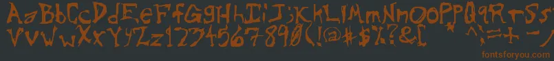 SinisterPlot-fontti – ruskeat fontit mustalla taustalla