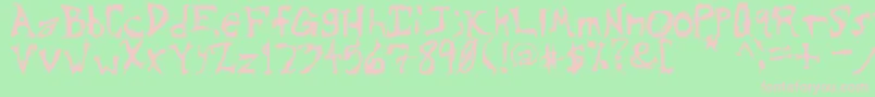 SinisterPlot Font – Pink Fonts on Green Background