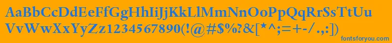 DanteMtBold Font – Blue Fonts on Orange Background