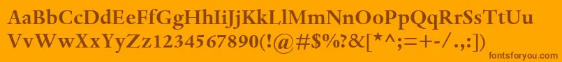 DanteMtBold Font – Brown Fonts on Orange Background