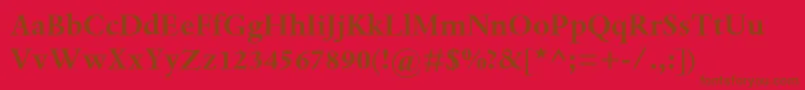 fuente DanteMtBold – Fuentes Marrones Sobre Fondo Rojo