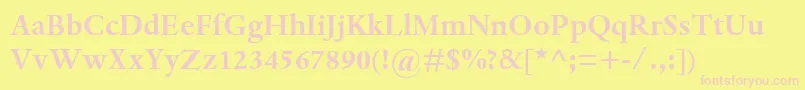 DanteMtBold Font – Pink Fonts on Yellow Background