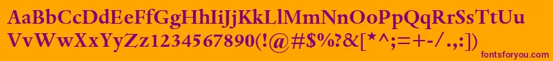 DanteMtBold Font – Purple Fonts on Orange Background