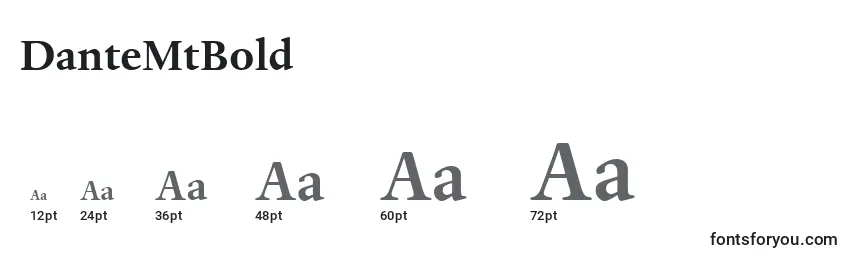 DanteMtBold Font Sizes