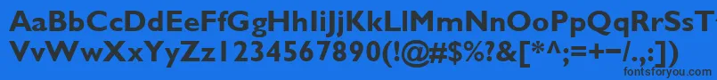 Glsb Font – Black Fonts on Blue Background